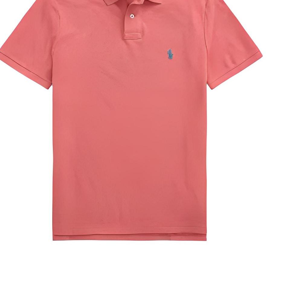 Polo Ralph Lauren Custom Slim Fit Mesh Polo Shirt Solid Color Straight Fit Short Sleeve Polo Men Tops Red MNPOKNI1N822-797