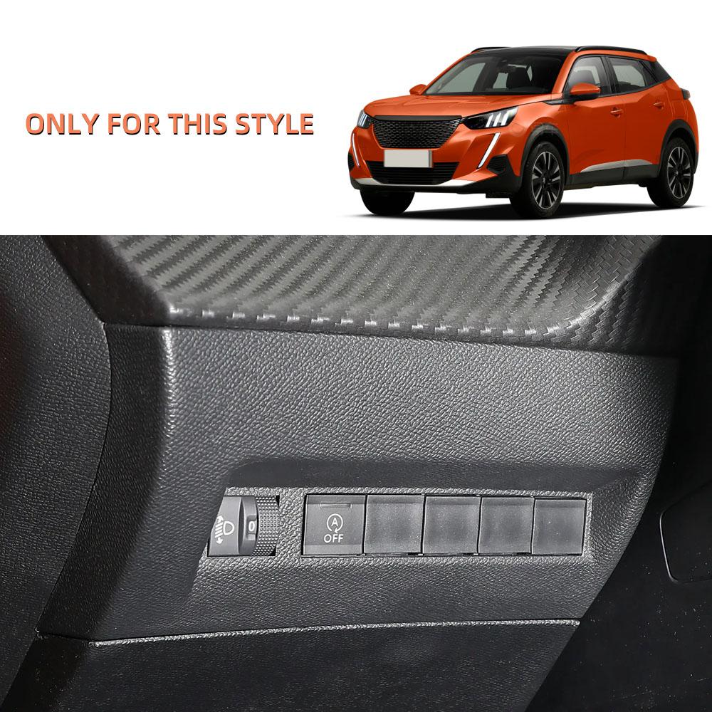Car Headlight Adjustment Button Trim Decoration Cover For Peugeot 2008 2019-2023 E2008 2020-2022 208 E208 2020-2025 LHD Acc
