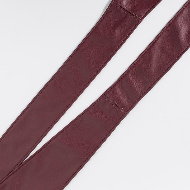 Double-sided Wide Women's Waist Seal Soft and Versatile Elegant Bow Ribbon Super Long Knot Belt European and American Beautiful