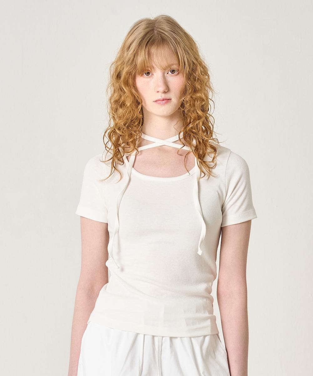 Eliotti Ribbon String Ts_White Free