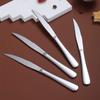 Steakmesser-Set mit gezahntem Messer, scharfes Messerset aus Edelstahl, Tafelmesser-Set mit 4 Stück, spülmaschinenfest, robust und leicht zu reinigen