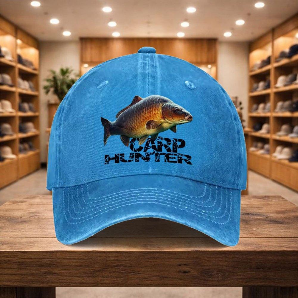 pc CARP HUNTER Adjustable Snapback Baseball Cap  Lightweight Unisex Hat Suitable for Sports Travel  Outdoor Adjustable Buck
