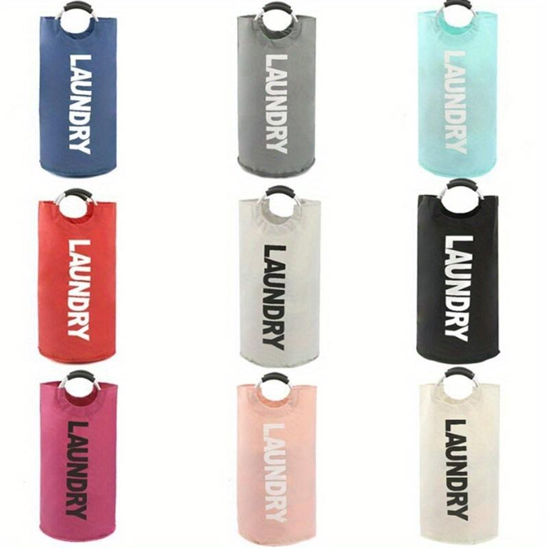 1pc Extra-Large Laundry Basket with Padded Handle - Foldable, Multi-Purpose Storage for Bathroom, Laundry Room, Balcony & Dorms