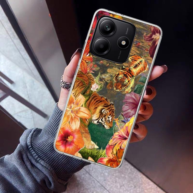 Superior Tiger Pattern Art Phone Case For Xiaomi Redmi Note 10 11 12 13 14 15 Pro Plus 11S 12S 14S 11T 11E 10S Soft TPU Back Cov