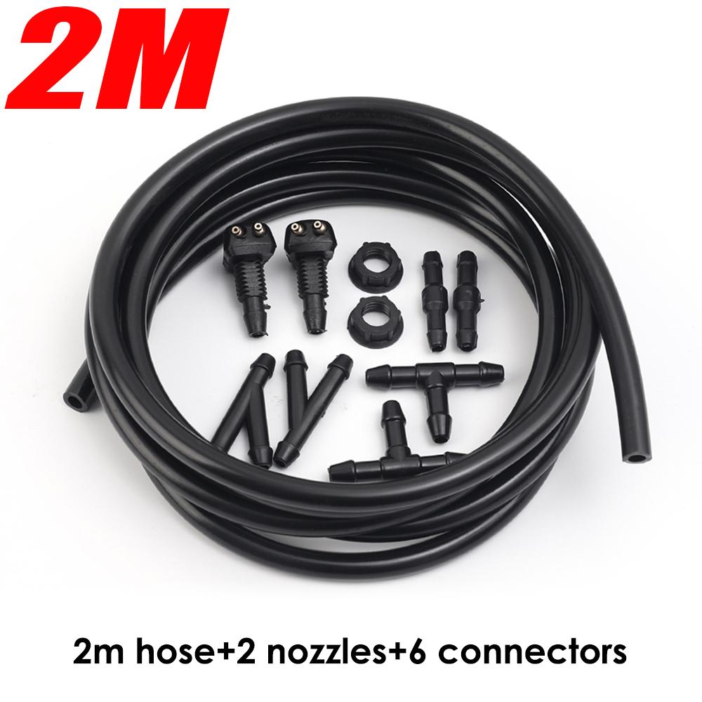Car Windshield Washer Spray Set Spray Nozzles Pipes Joints Set Car Washer Nozzles Hose Water Tube Connector Car Accessories