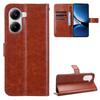 For Xiaomi Redmi Turbo 4 5G/Xiaomi Poco X7 Pro 5G PU Leather Case with Strap Crazy Horse Texture Phone Wallet Cover