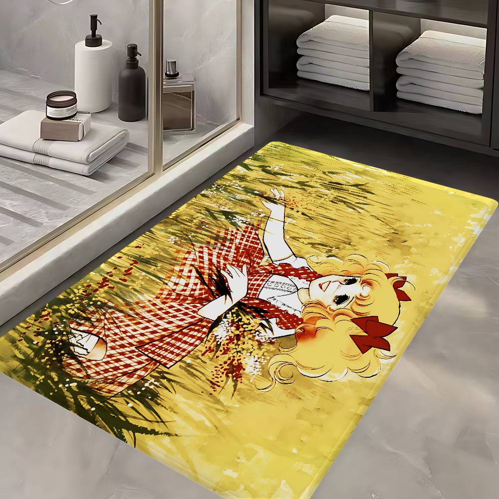 Cartoon Women's Candy Candy Bathroom Mat Anti-slip Absorb Water Long Strip Cushion Bedroon Mat Welcome Doormat