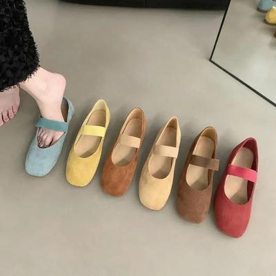 2024 New Women Flats Soft Mary Jane Shoes Soft Casual Outdoor Dress Flat Ballet Shoes Round Toe Shallow Slip On Solid Flats