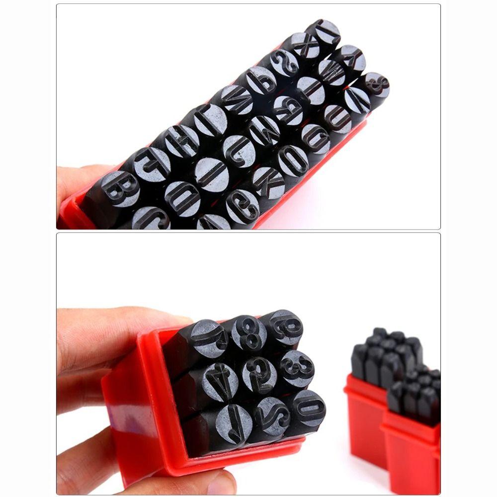 With Plastic Case Digital Letter Stamp Steel Number Stamp Punch Tools Metal Punch