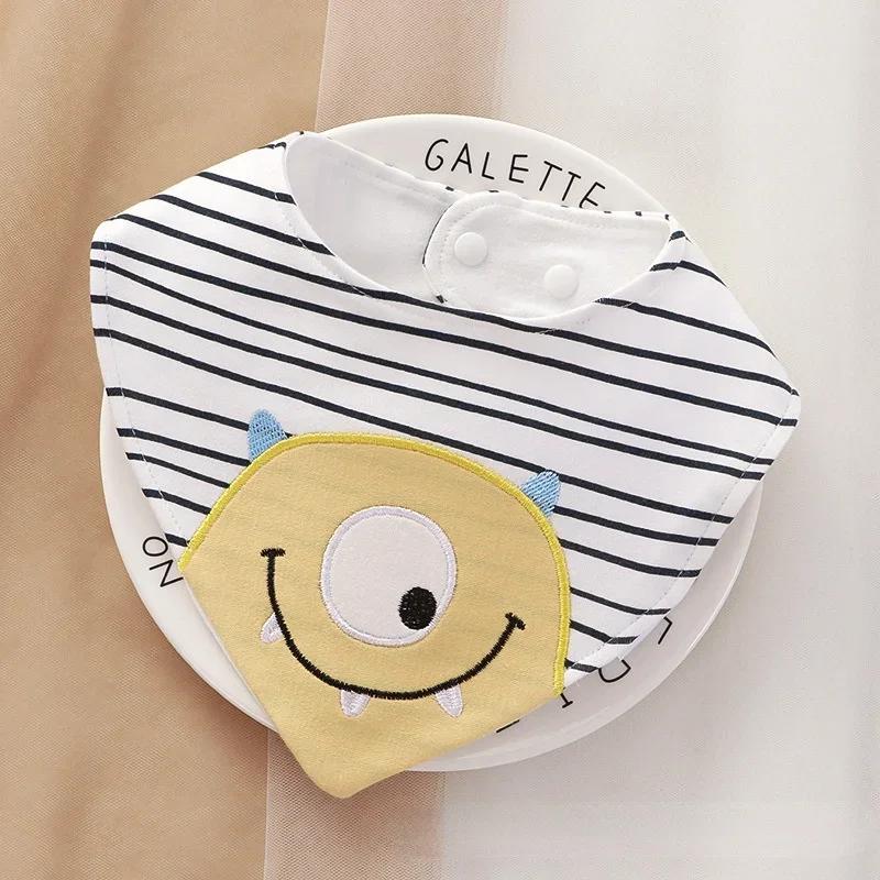 Triangle Cartoon Baby Bibs Soft Newborn Feeding Towel Cotton Cloths for Girls Boys Bandana Bib Newborn Saliva Towel Burp Cloths