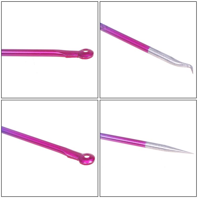 4Pcs Blackhead Facial Acne Pimple Pore Remover Tweezer Curve Extractor Set Kit