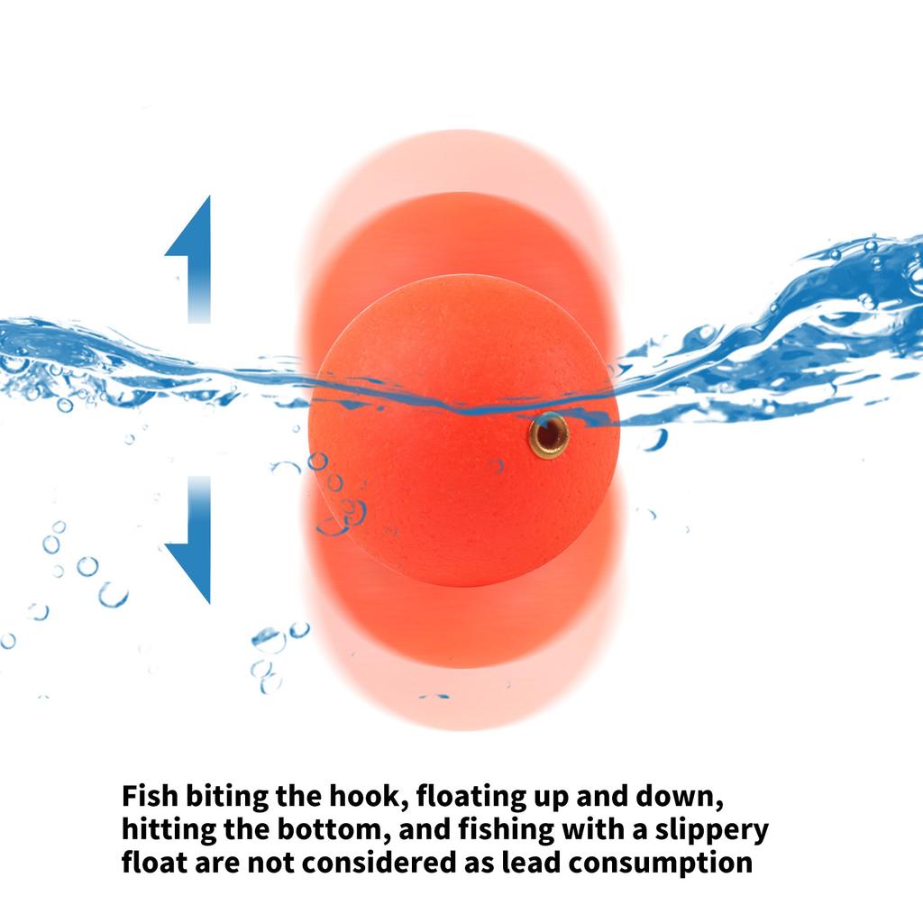 60Pcs/pack Fly Fishing Outdoor Tackle Fishing Bobber Float Set Fishing Float Set Plastic Round Shape Water Bubble Float