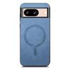 For Google Pixel 8 Leather Back Case Compatible with MagSafe Skin-touch Phone Cover