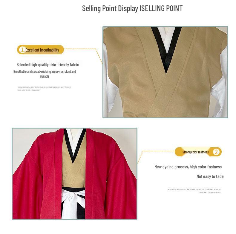 Yoriichi Tsugikuni Sun Breathing Swordsman Cosplay Costume - Japanese Style
