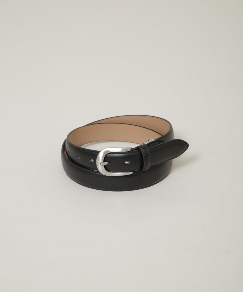 [Nano Universe] Split Leather Dress Belt Men's F Black 668-6150202