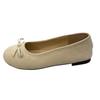 2025 Autumn New Retro Gentle Soft-soled Ballet Shoes Shallow Mouth Flat-soled Bow Matte Velvet Round Head Single Shoes Women