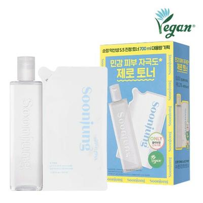 Soonjung pH 5.5 Calming Toner 700mL Special Set (350mL + 350mL)