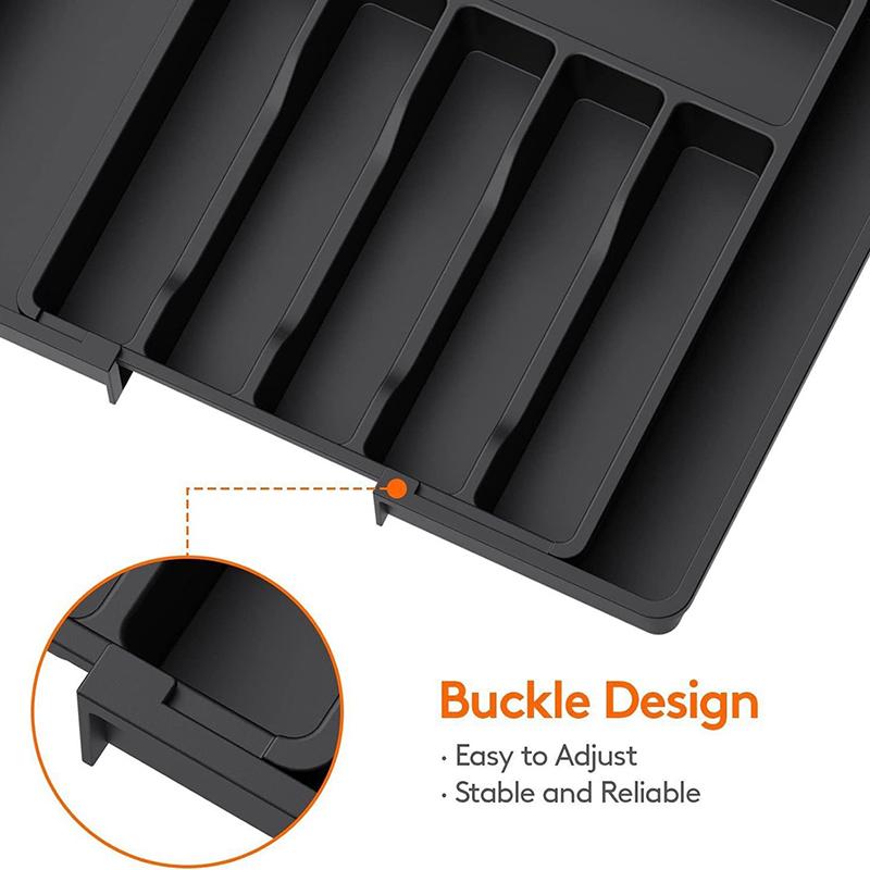 Expandable Utensil Tray for Kitchen,Silverware Drawer Organizer,Adjustable Flatware and Cutlery Holder for Spoons Forks Knives