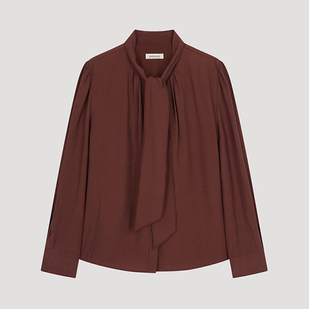 

She S miSS Back Shirring Tie Neck blouSe Swwblo31010 Dr dark red/55