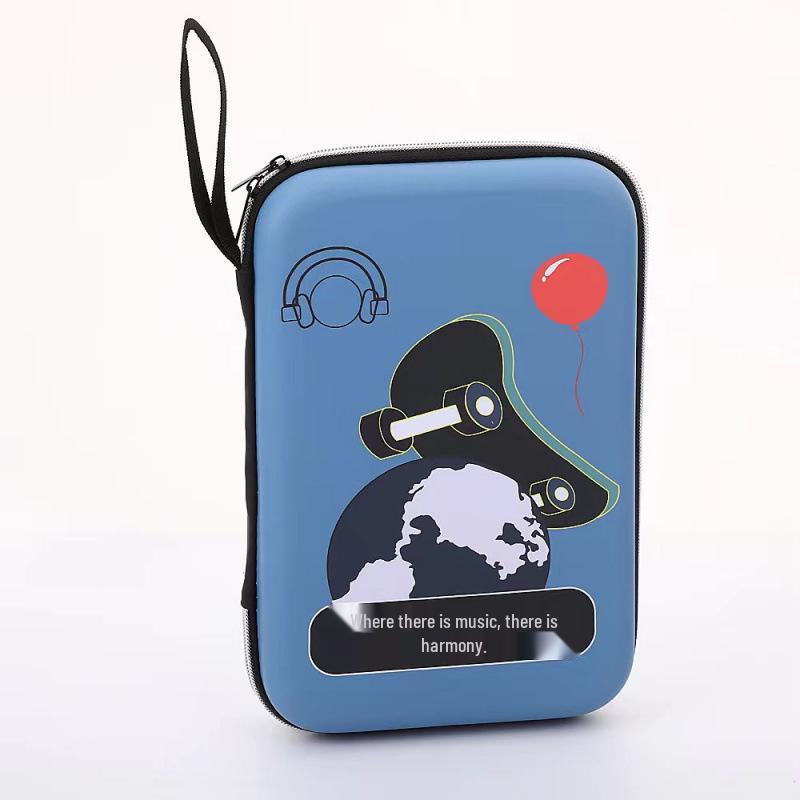 Durable Hard Shell Square Table Tennis Racket Bag - Portable Storage Solution