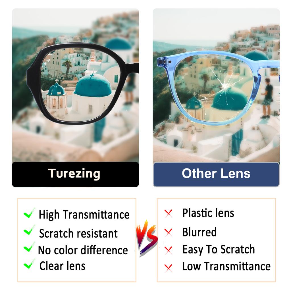 Turezing Reading Glasses for Women Men Spring Hinge HD Presbyopia Reader Optical Eyeglasses Lightweight Comfortable