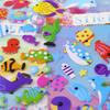 4 Sheets/Set Marine Life Cartoon Fish Stickers Baby Kids Cute 3D Bubble Puffy Sticker Scrapbook for Boy Girl Bedroom Decoration