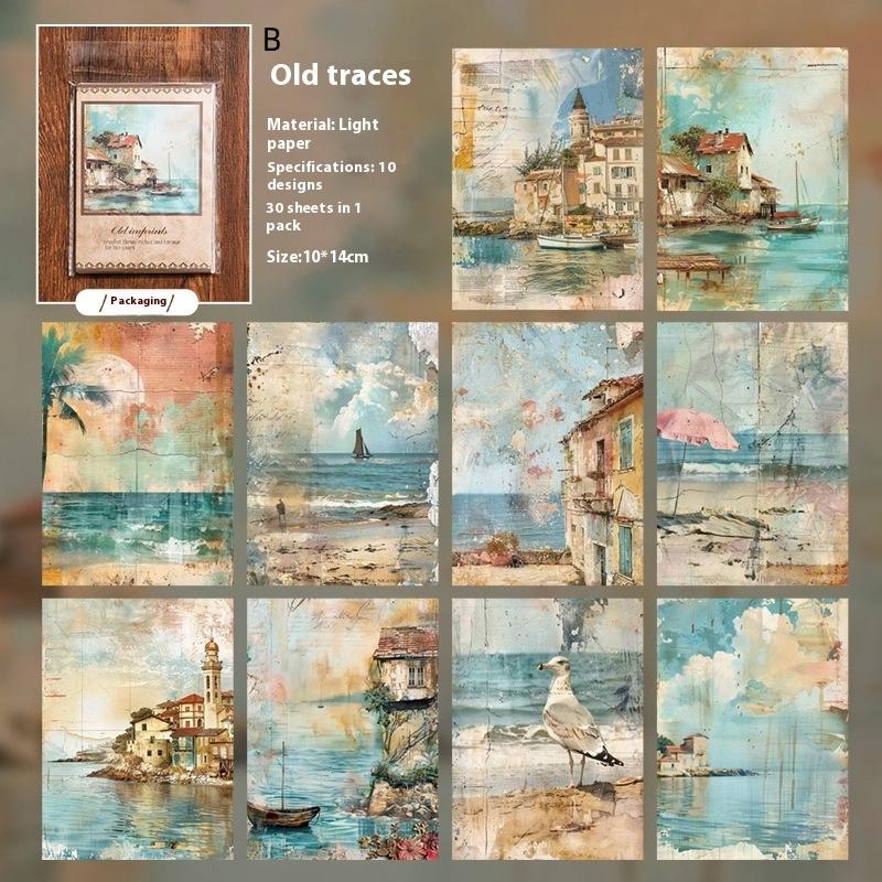 

30 шт./набор Винтажные открытки с цветами и птицами Фоновая бумага Открытки для DIY Сувенирные открытки