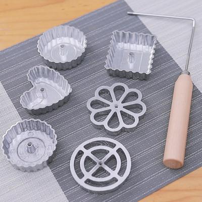 Frying Mold Set with Long Handle Non-Stick Shredded Carrot Shrimp Patty Spoon Waffle Cooking Stamp Cookie Press Mold Stainless