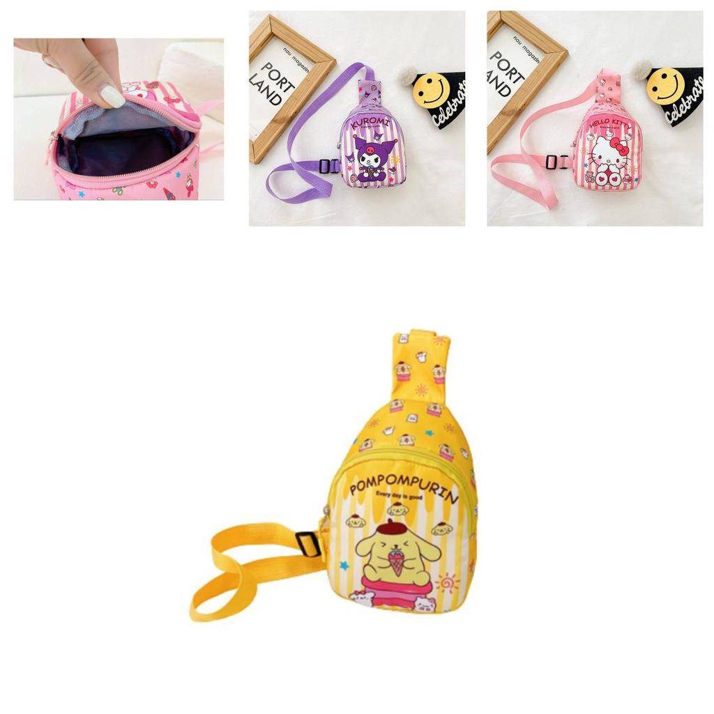 Stylish Cartoon Printed Children's Chest Bag For Casual Outings