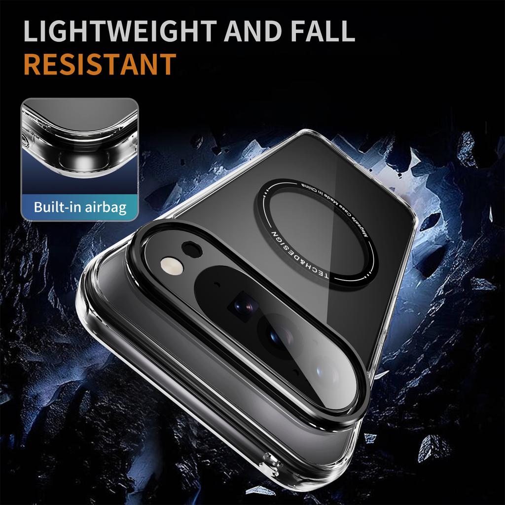 Husă de telefon magnetică HD-Transparentă Pentru Google Pixel 10 9 8 Pro XL 10PROXL 9ProXL 9A 8A Rezistentă la șocuri Pentru Magsafe Capac Dur Cristal