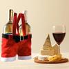 Santa Pants Christmas Gift Bag Suspender Style Wine Bottle Candy Pouch Xmas Party Favors Decor