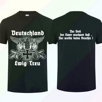 Deutschland Ewige Treue Heimat Deutscher Reichsadler 100% Baumwolle O-Ausschnitt Sommer Kurzarm Lässig Herren T-shirtS-3XL