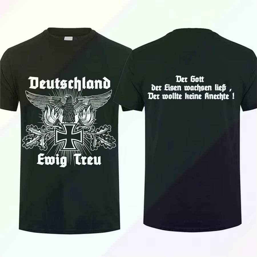 

Германия Вечная Верность Родина Немецкий Имперский Орел 100% Хлопок Круглый Вырез Летняя Футболка с Коротким Рукавом Повседневная Мужская S-3XL 2XL