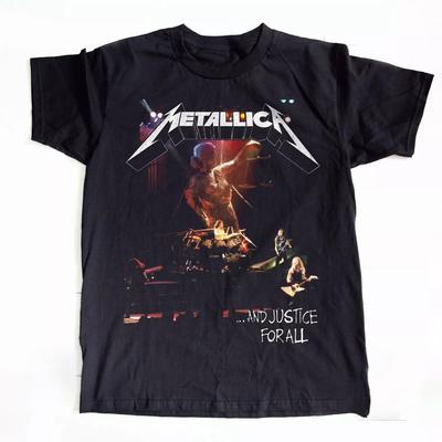 METALLICA And Justice for All Album Rock Tour Schwarzes Unisex-T-Shirt