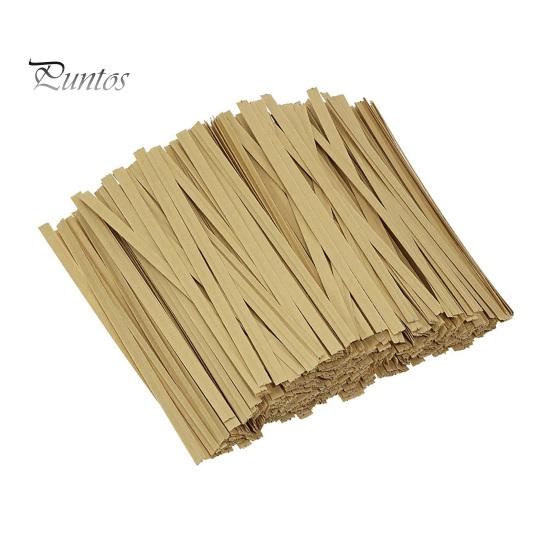 

1000 шт. крафт-бумага стяжек-перевязок многоразового использования с проволочным сердечником гибкие кабельные стяжки для упаковки хлеба торта конфет праздничные сувениры коричневый