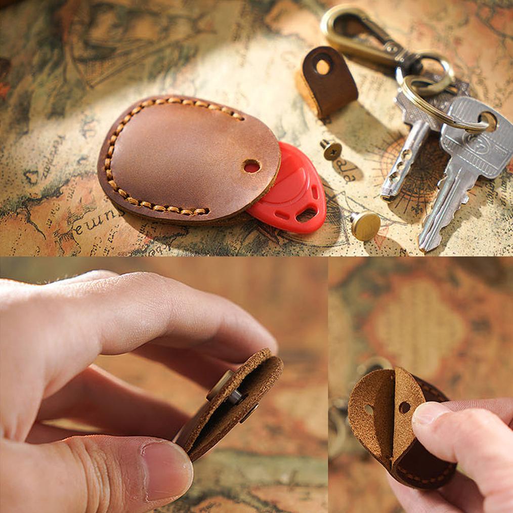 Genuine Leather Key Kits Handmade Universal Access Card Protective Case with Keychain Smart Card Reader Writer for Community Home Use Keychains