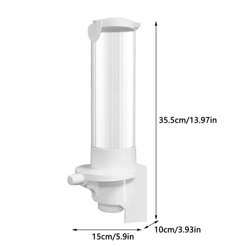 Wall-Mounted Paper Cup Dispenser with Push-Button Operation, Automatic Dispenser, Fits 7 Oz. Cups, Ideal for Home, Parties, and Hospitals