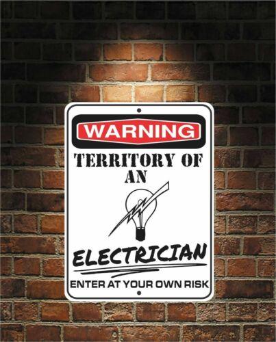 

Warning Territory Of an ELECTRICIAN Predrilled Aluminum Sign Free ShippingAluminum 20x30cm（7.8x11.8inch）