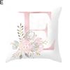 Orion English Alphabet Floral Print Pillow Case Waist Cushion Cover Wedding Bed Decor