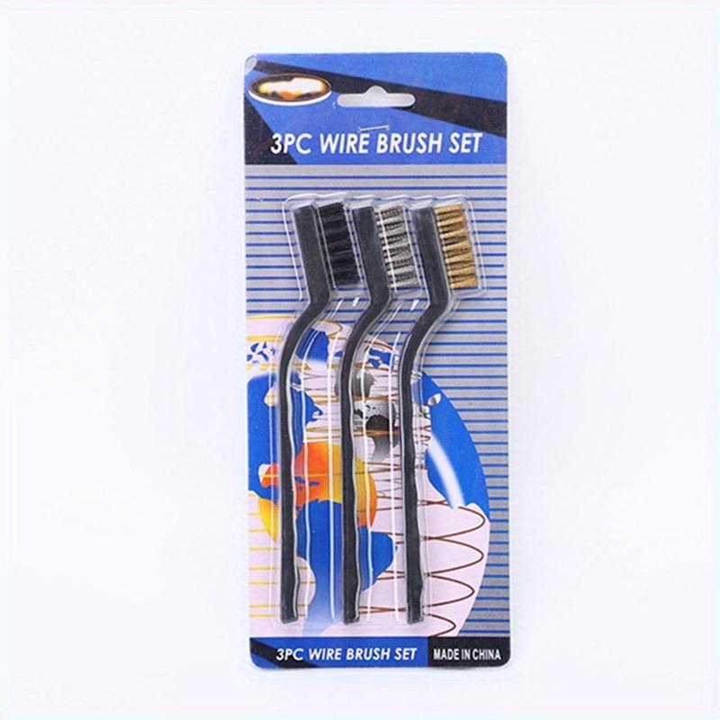 Steel Wire Brush Aquarium Algae Cleaning Brush Nylon Brush Aquarium Cleaner Fish Tank Stain Cleaning Tools Accessories 3pcs/pack