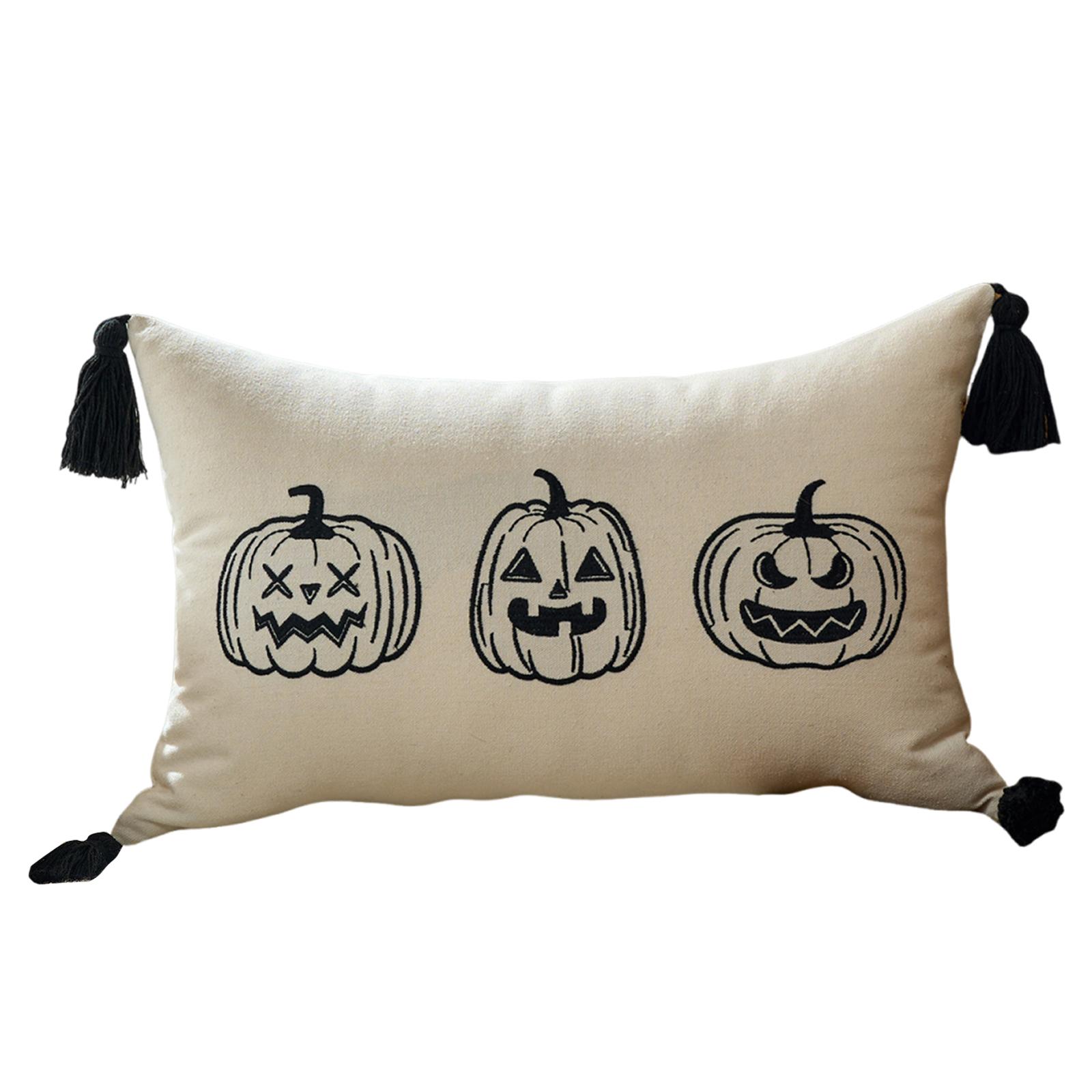 Pumpkin Print Throw Cover Single-Sided Decorative for Couch Bedroom One Size