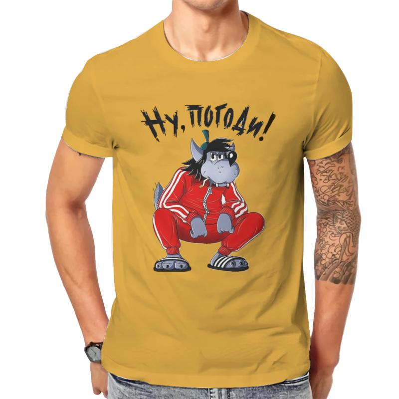 

Спортивный костюм Футболка с изображением волка Nu Pogodi Well Just You Wait Wolf Hare Футболки с мультяшной графикой Винтажные забавные футболки унисекс с короткими рукавами 4XL