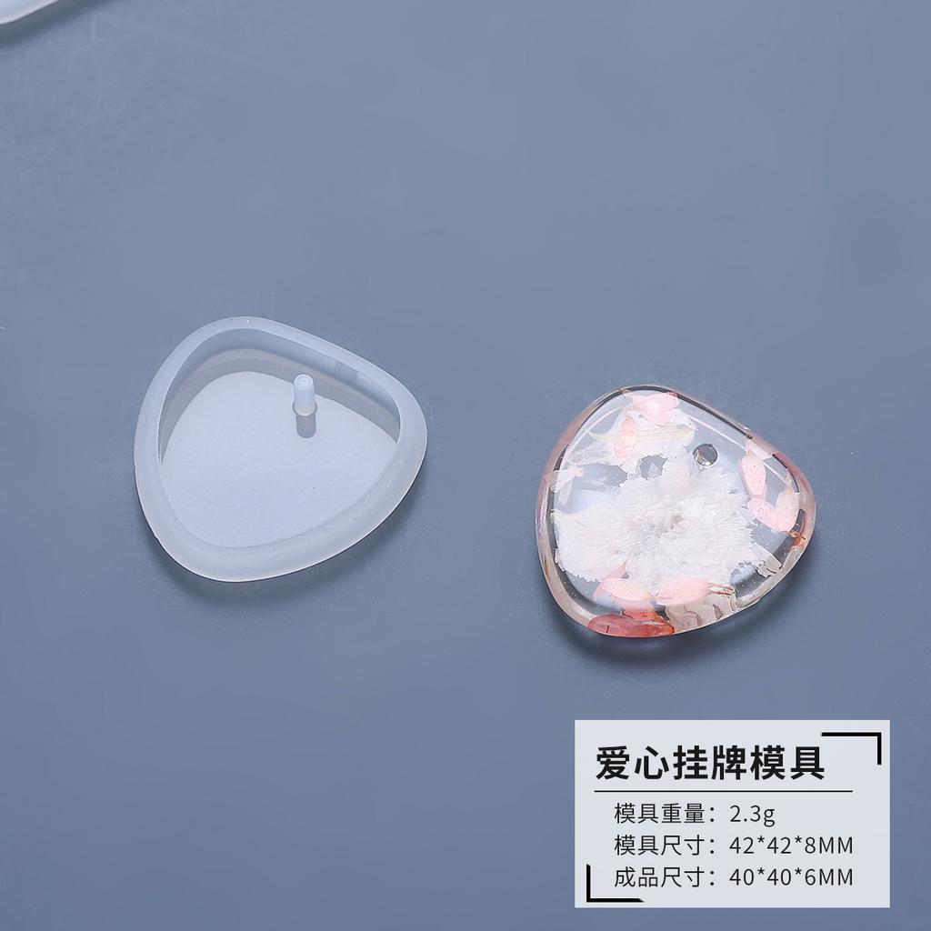 New 1Pcs DIY Keychain Pendant Silicone Mold Set Crystal Epoxy Resin Mold Round Rectangle Pendants Jewelry Making Casting Mould