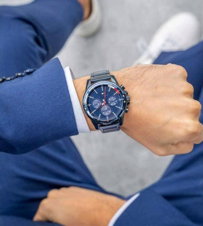 Tommy Hilfiger 1791789 men's watch blue strap blue dial 45mm + box
