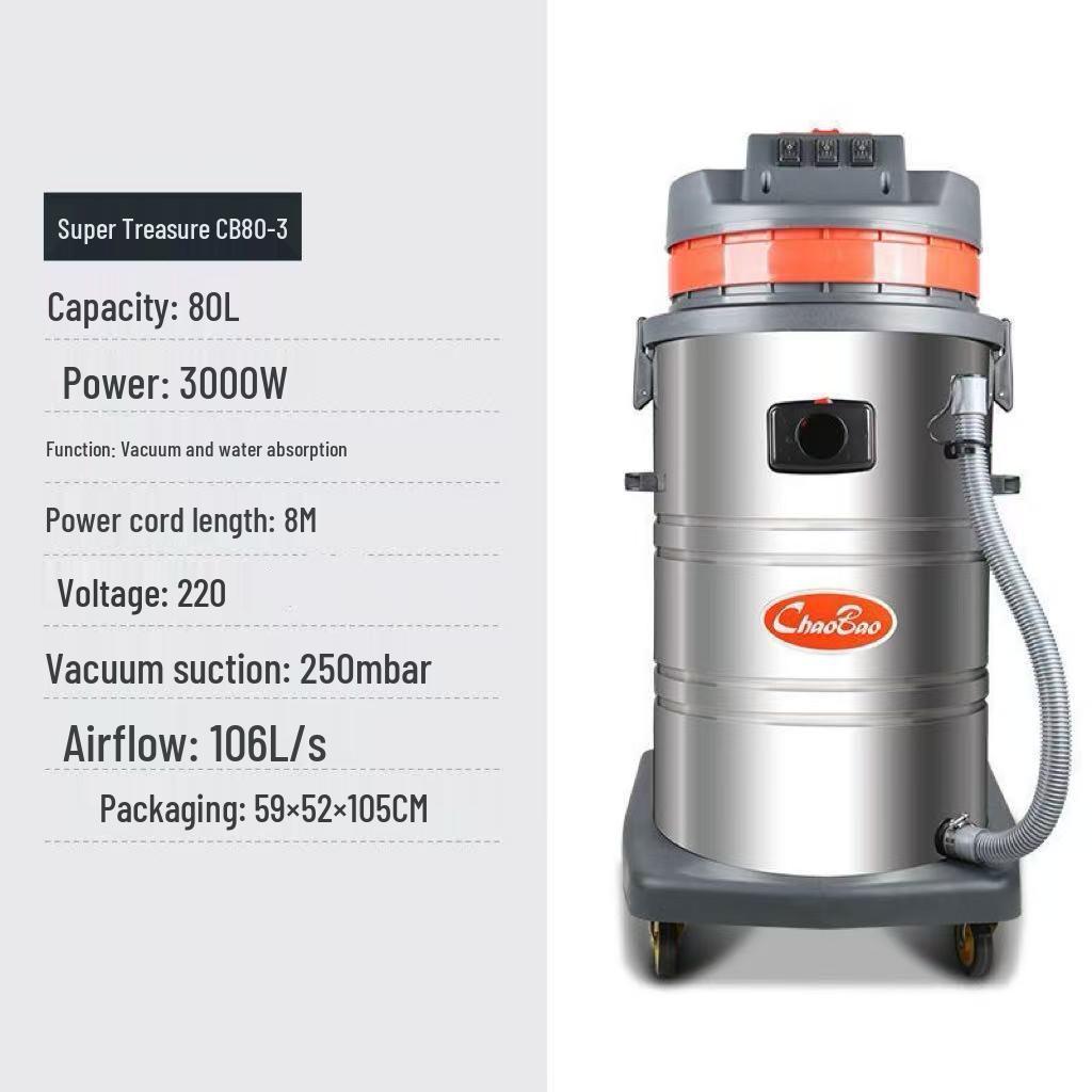 Super Treasure CB30 High Power Drum Wet Dry Vacuum Cleaner for Home & Commercial Use