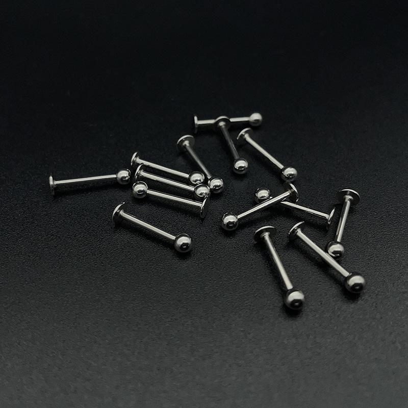 G23 European Moon Zircon Titanium Ear  Lip Stud Earring