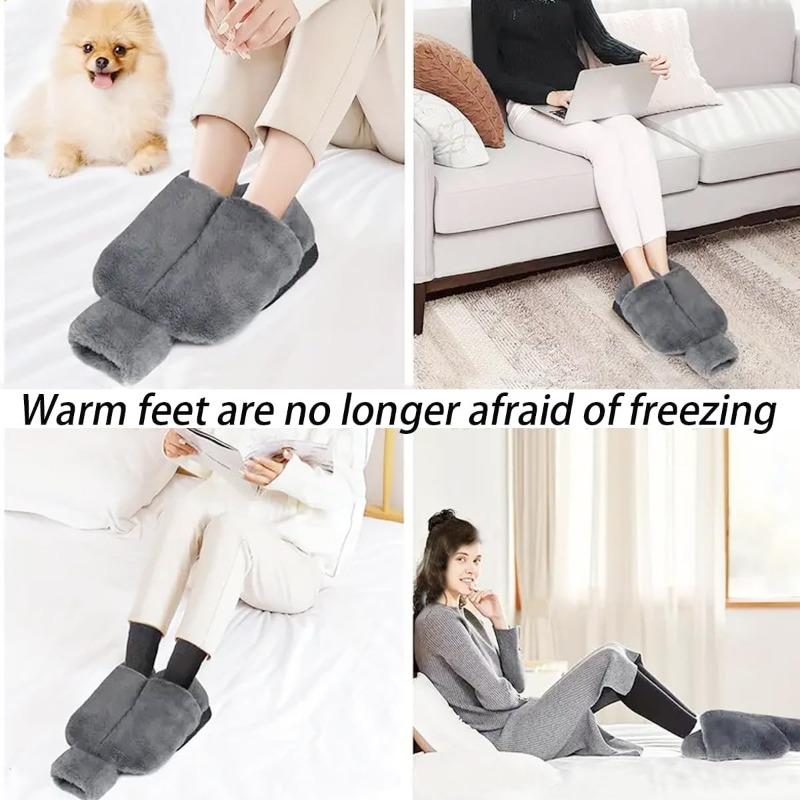 2L Large Leakproof Hot Water Bottle Foot Warmer Without Electricity Super Soft Cozy Thick Heating Pads for Winter Warmth