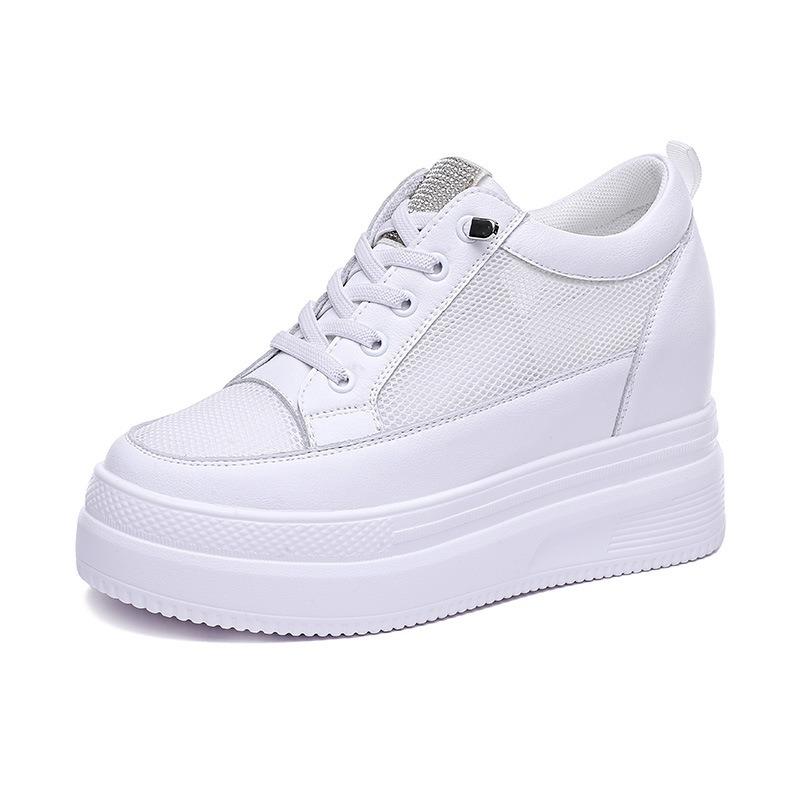 Trend autumn new inner height increase women's pine high heel leisure sports student women's single shoes