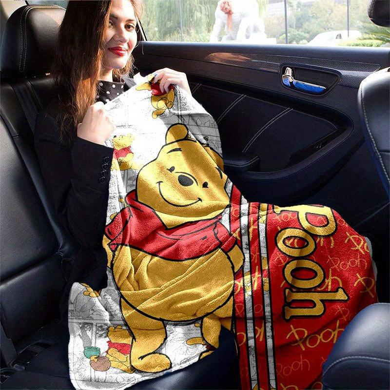 Winnie the Pooh Blanket Ultra-Soft, Warm, Cozy Throw for Living Room, Sofa, Four Seasons Travel Accessory Cute Cartoon Character