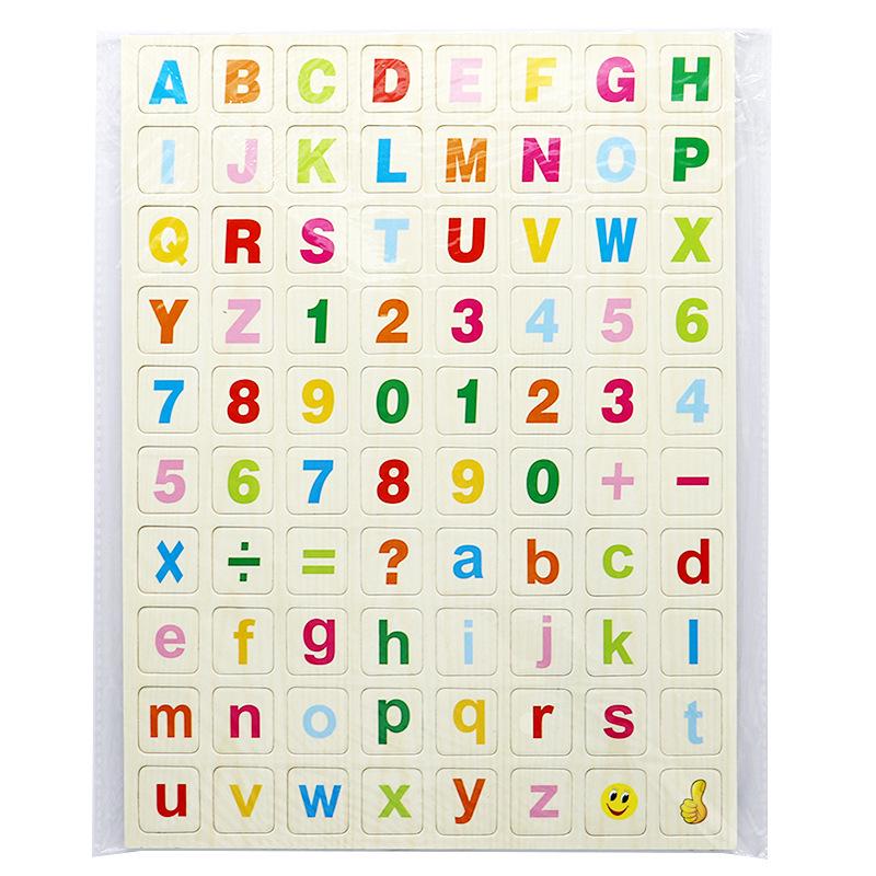 

Красочные деревянные магнитные наклейки с алфавитом и цифрами для холодильника